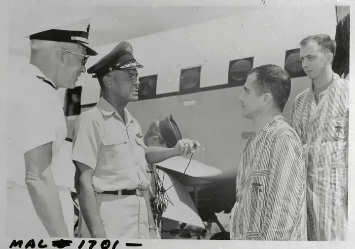 Framed Print : Subic Bay Commander Welcoming Air Force Officers in Philippines Framed Print : Subic Bay Commander Welcoming Air Force Officers in Philippines