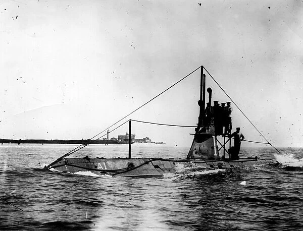 Submarine. February 1912: HM submarine, the A1, developed