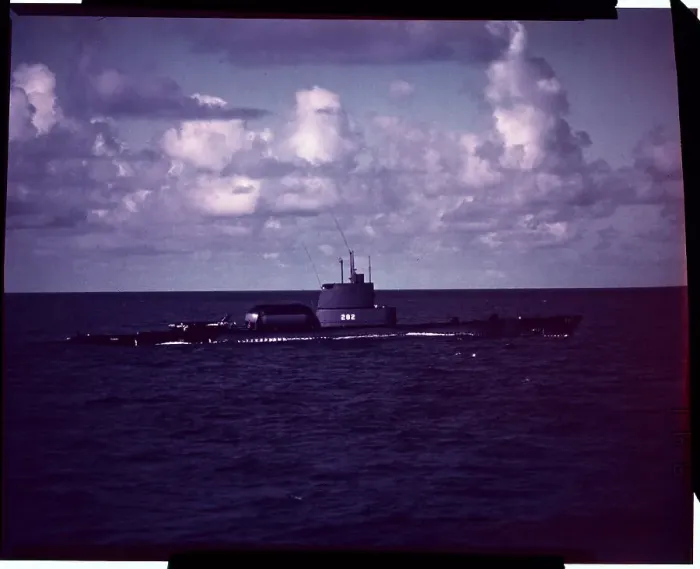 Framed Print : Submarine Floating in Waters Framed Print : Submarine Floating in Waters