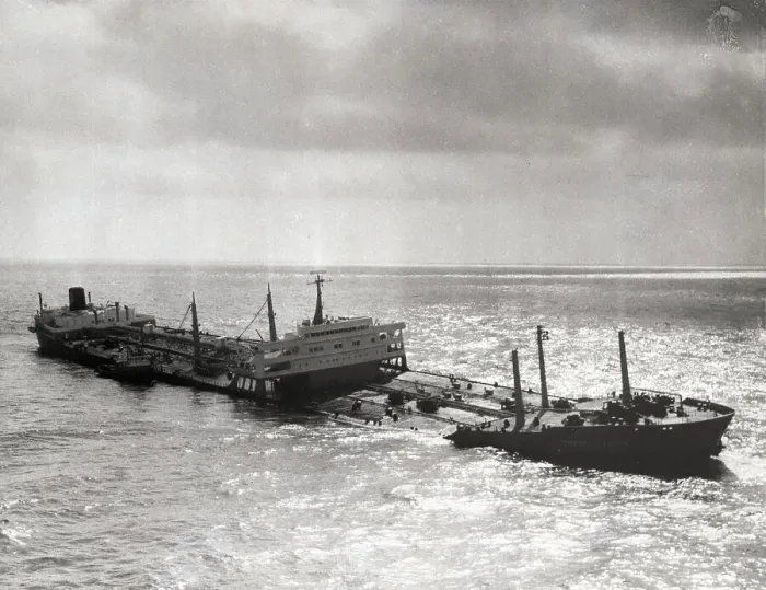 Framed Print : Almost Submerged Oil Tanker In Ocean Framed Print : Almost Submerged Oil Tanker In Ocean