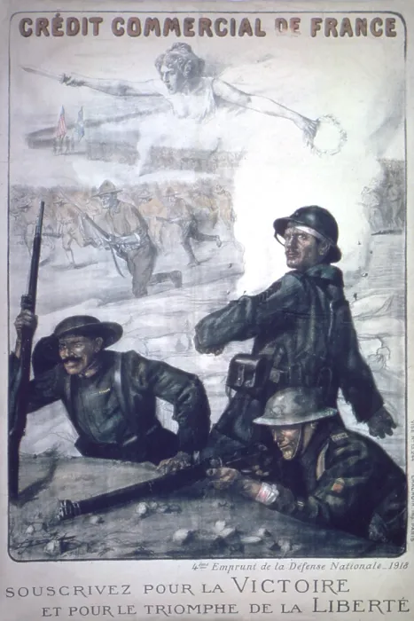 Framed Print : Subscribe to the French National Loan for the War