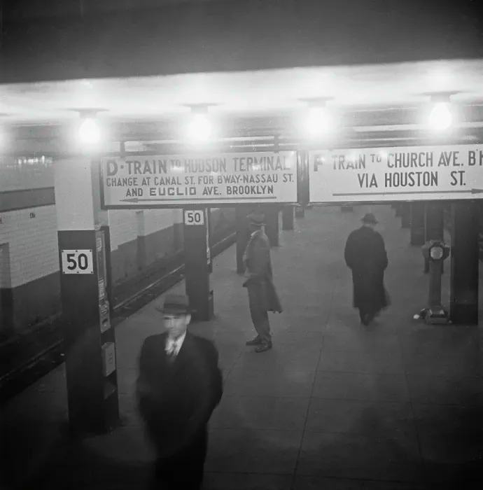 Framed Print : Subway Travel, 1948 Framed Print : Subway Travel, 1948
