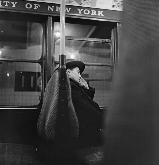 Framed Print : Subway Travel, 1948 Framed Print : Subway Travel, 1948