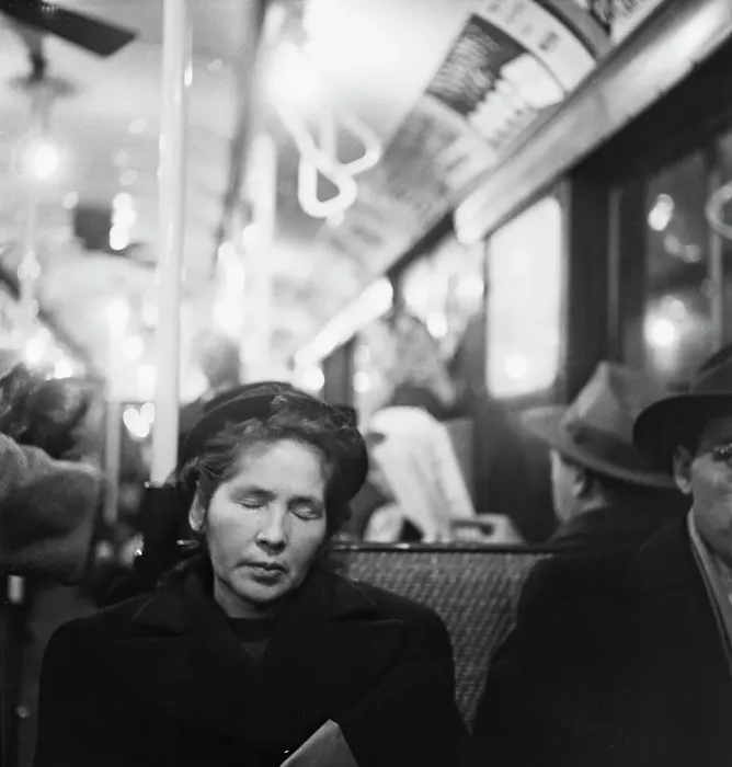 Framed Print : Subway Travel, 1948 Framed Print : Subway Travel, 1948