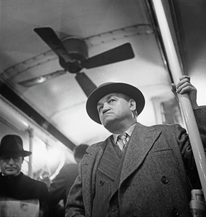Framed Print : Subway Travel, 1948 Framed Print : Subway Travel, 1948