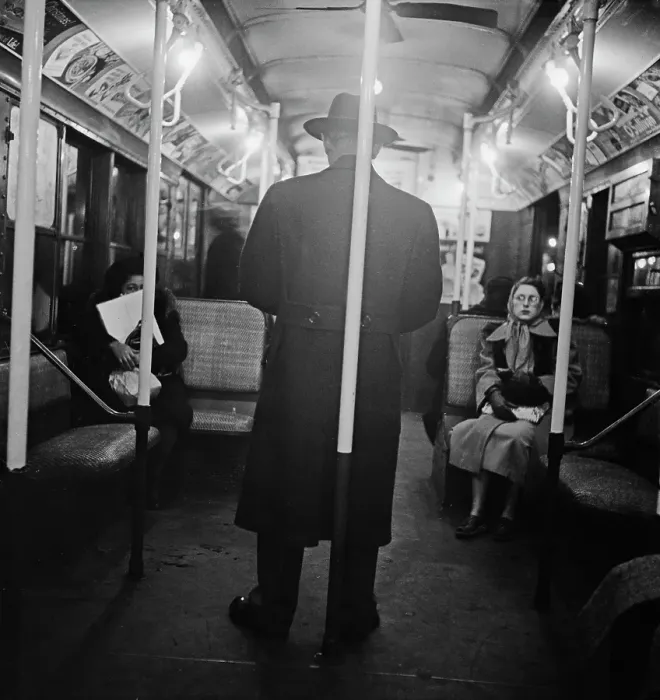 Framed Print : Subway Travel, 1948 Framed Print : Subway Travel, 1948