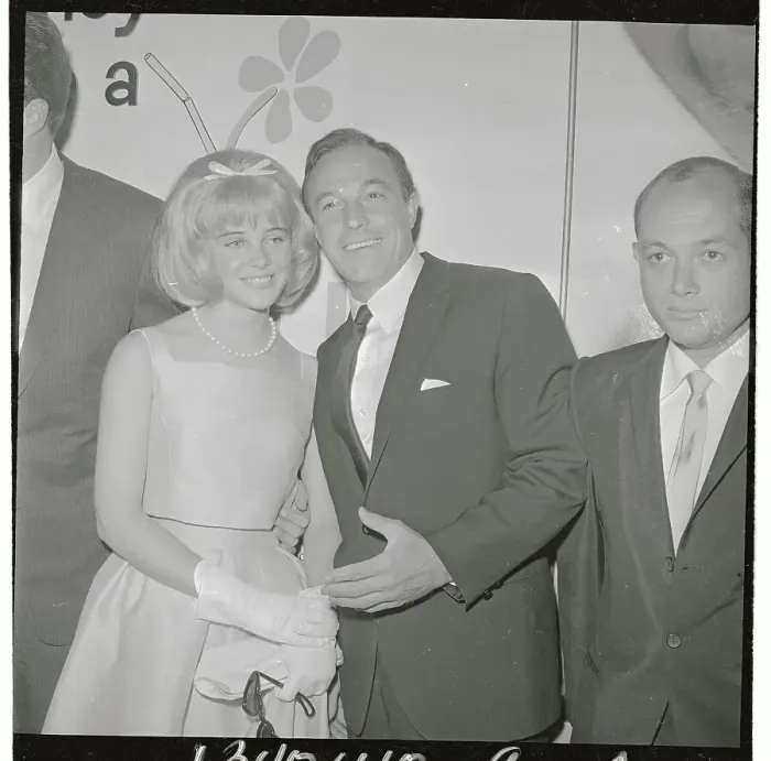 Framed Print : Sue Lyon with Gene Kelly and James B Harris Framed Print : Sue Lyon with Gene Kelly and James B Harris