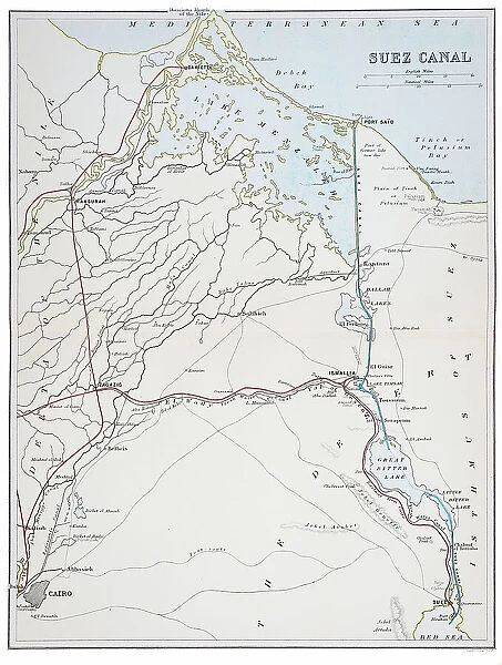 Suez Canal Map 1898