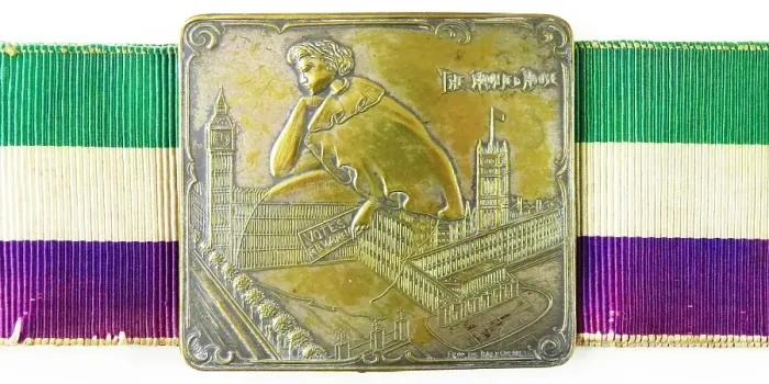 Framed Print : Suffrage Belt Buckle Framed Print : Suffrage Belt Buckle