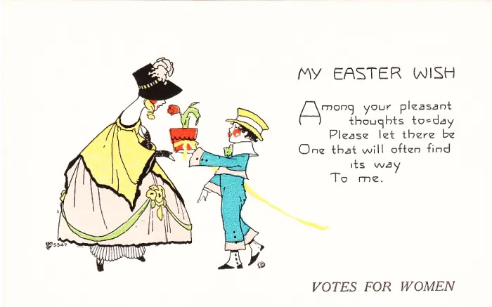 Framed Print : Suffrage Easter Wish Card Framed Print : Suffrage Easter Wish Card