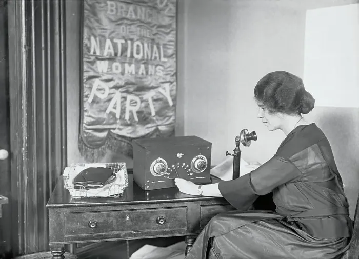 Framed Print : Suffrage Leader Alice Paul Broadcasting Framed Print : Suffrage Leader Alice Paul Broadcasting