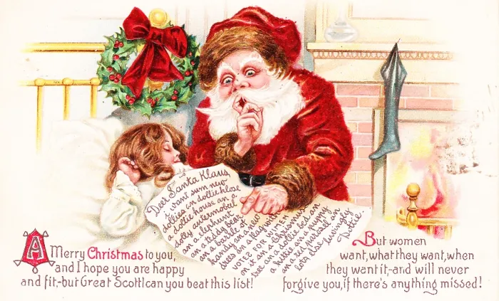 Framed Print : Suffrage List Christmas Card