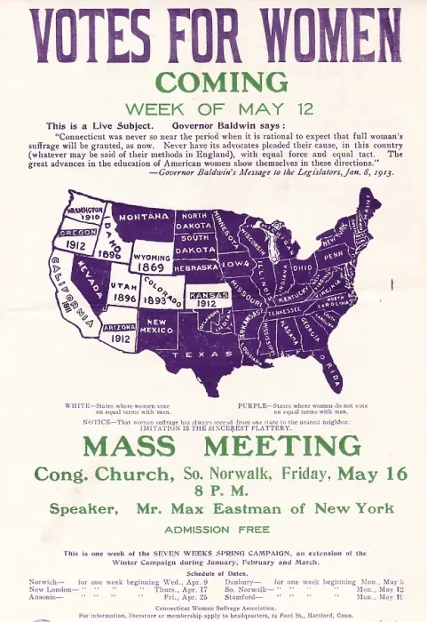 Framed Print : Suffrage Map Meetings Poster Framed Print : Suffrage Map Meetings Poster