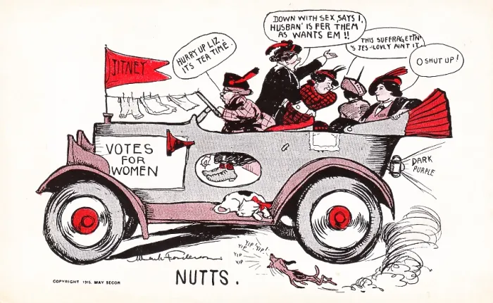 Framed Print : Suffrage Nutts Postcard Framed Print : Suffrage Nutts Postcard