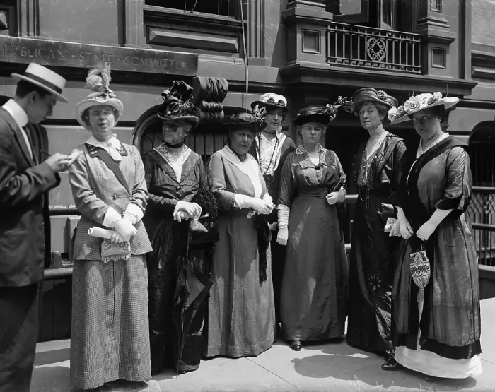 Framed Print : Suffrage Women Posing for Camera Framed Print : Suffrage Women Posing for Camera