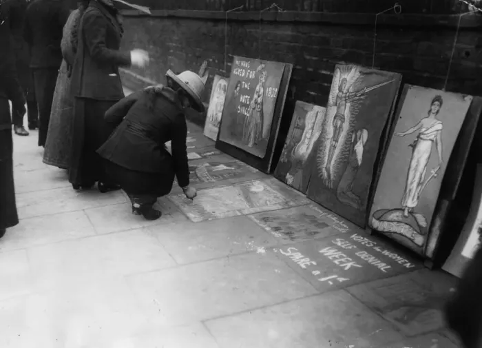 Framed Print : Suffragette Art Kensington, March 1913