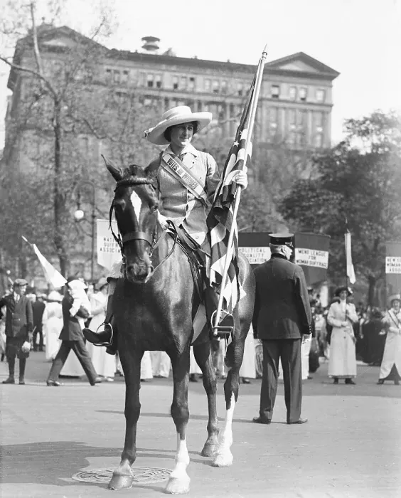 Framed Print : Suffragette Inez Milholland in Suffrage Parade Framed Print : Suffragette Inez Milholland in Suffrage Parade