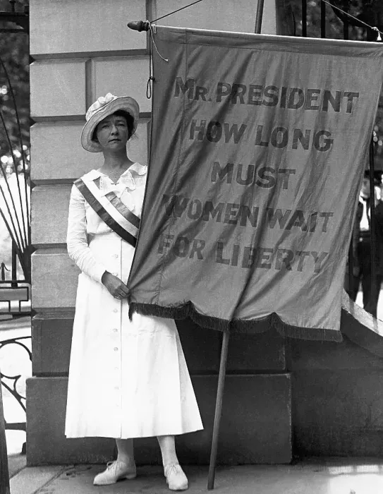 Framed Print : Suffragette Picketing at the White House Framed Print : Suffragette Picketing at the White House