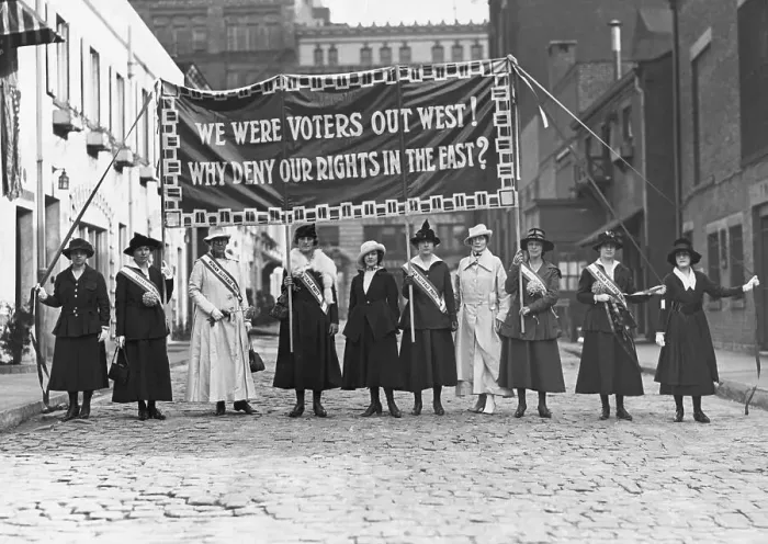 Framed Print : Suffragette Protest in Greenwich Village Framed Print : Suffragette Protest in Greenwich Village