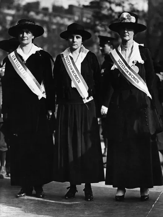 Framed Print : Three Suffragettes Demonstrating Framed Print : Three Suffragettes Demonstrating
