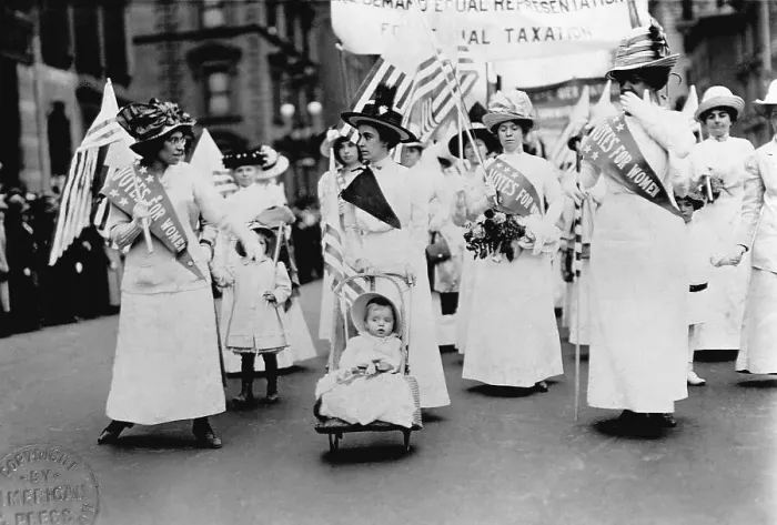 Framed Print : Suffragettes During March for the Vote Framed Print : Suffragettes During March for the Vote