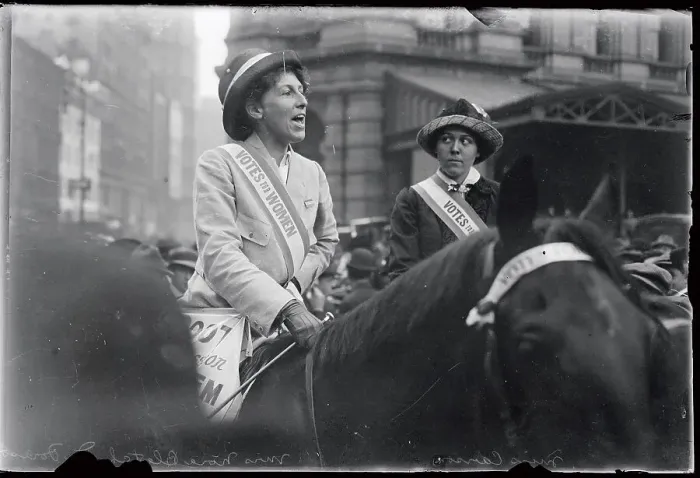 Framed Print : Suffragettes Mrs. Nora Blatch de Forest and Miss Carson Framed Print : Suffragettes Mrs. Nora Blatch de Forest and Miss Carson