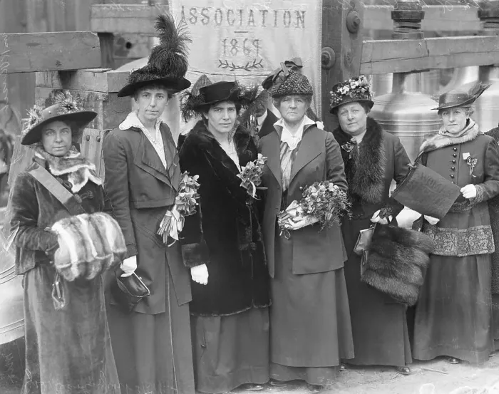 Framed Print : Suffragettes Posing Together Framed Print : Suffragettes Posing Together