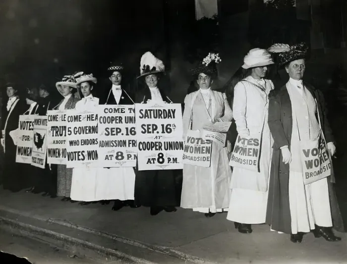 Framed Print : Suffragettes in Sandwich Boards