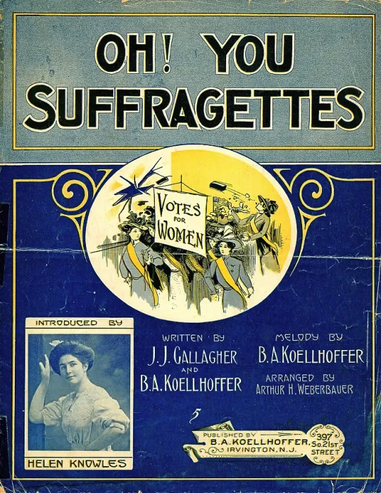Framed Print : Suffragettes Sheet Music Framed Print : Suffragettes Sheet Music