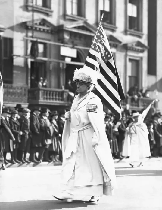 Framed Print : Suffragist Carrie Chapman Catt in a Parade Framed Print : Suffragist Carrie Chapman Catt in a Parade