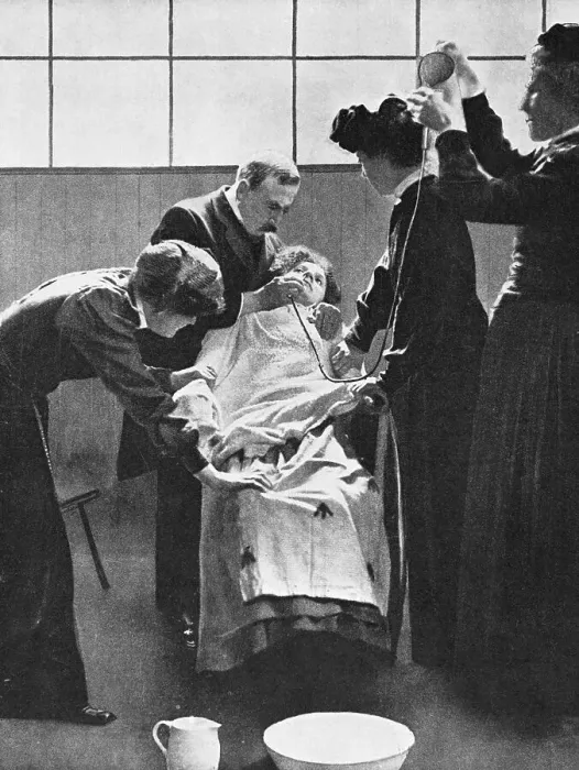 Framed Print : Suffragist Being Force Fed Through Nose