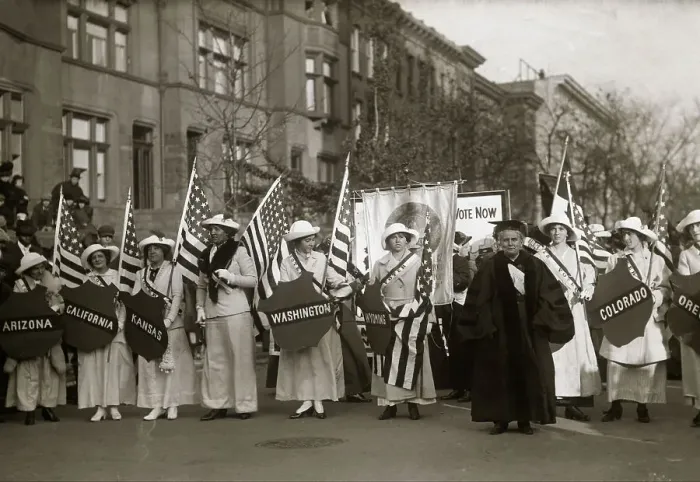 Framed Print : Suffragists Marching in Parade Framed Print : Suffragists Marching in Parade