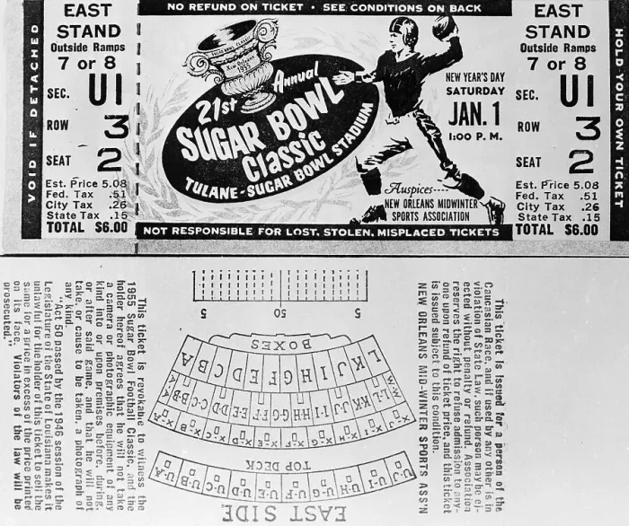 Framed Print : Sugar Bowl Tickets Framed Print : Sugar Bowl Tickets