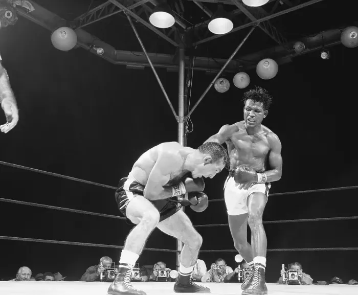 Framed Print : Sugar Ray Robinson and Carmen Basilio Framed Print : Sugar Ray Robinson and Carmen Basilio