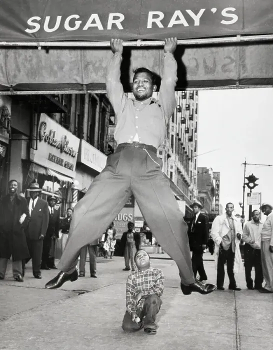 Framed Print : Sugar Ray Robinson Chinning on Canopy Framed Print : Sugar Ray Robinson Chinning on Canopy
