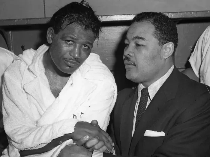 Framed Print : Sugar Ray Robinson and Joe Louis
