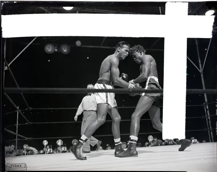 Framed Print : Sugar Ray Robinson and Kid Gavilan Boxing Framed Print : Sugar Ray Robinson and Kid Gavilan Boxing