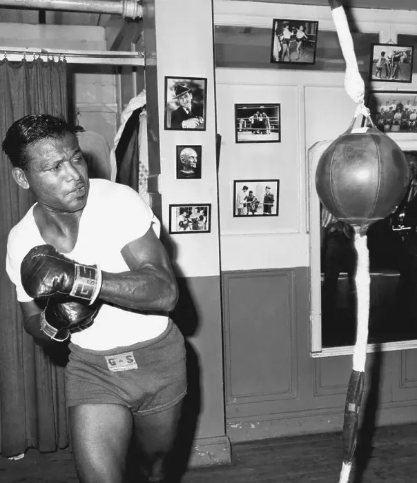 Framed Print : Sugar Ray Robinson Trianing @ Speed Bag Framed Print : Sugar Ray Robinson Trianing @ Speed Bag