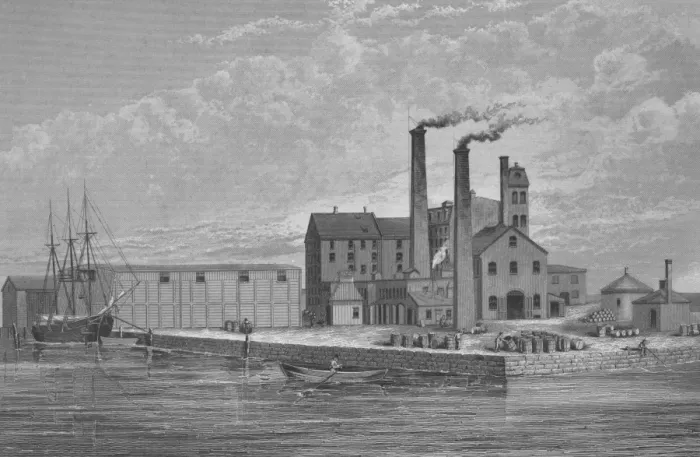 Framed Print : Sugar Refining In Boston Framed Print : Sugar Refining In Boston
