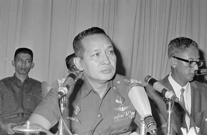 Framed Print : Suharto Speaks at Press Conference Framed Print : Suharto Speaks at Press Conference