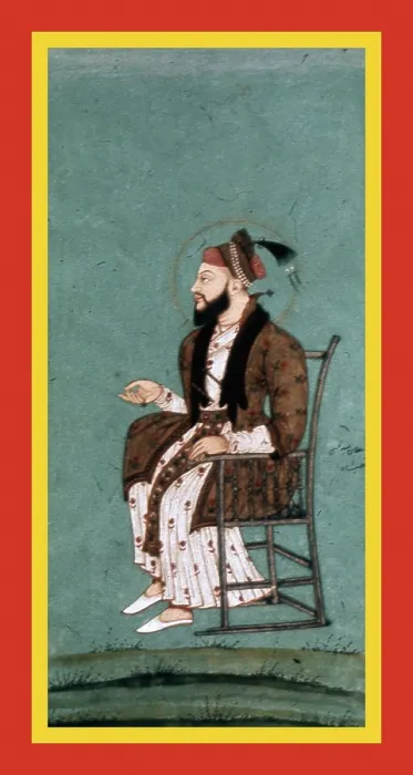 Framed Print : Sultan Abu'l-Hasan Qutbshah in silver chair Framed Print : Sultan Abu'l-Hasan Qutbshah in silver chair
