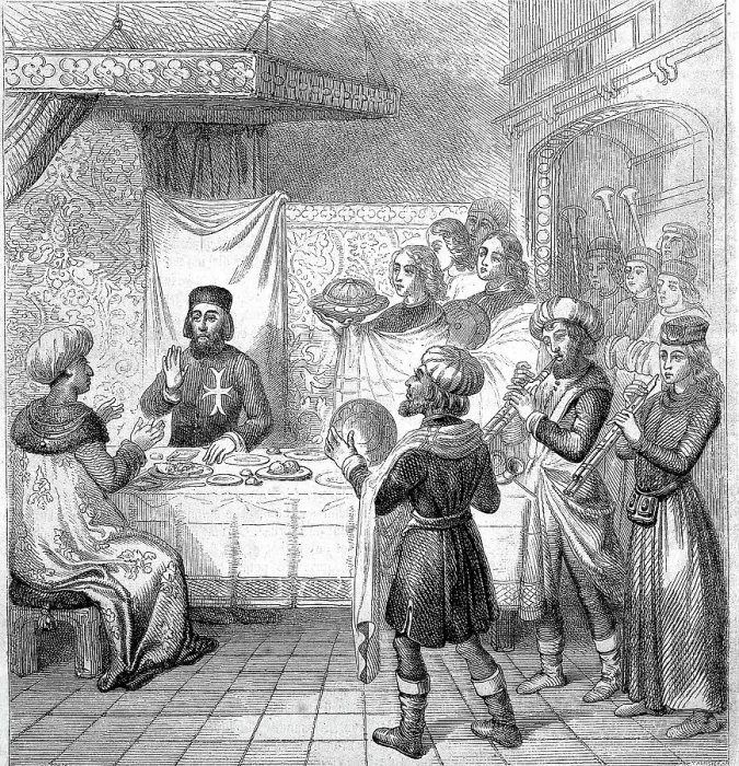 Framed Print : Sultan Cem or Cem Sultan, 1459-1495, also called Jem Sultan or Zizim by the French, was an heir to the Ottoman throne in the 15th century, here with Pierre dAubusson at a dinner in Rhodes, Greece, Historical Framed Print : Sultan Cem or Cem Sultan, 1459-1495, also called Jem Sultan or Zizim by the French, was an heir to the Ottoman throne in the 15th century, here with Pierre dAubusson at a dinner in Rhodes, Greece, Historical