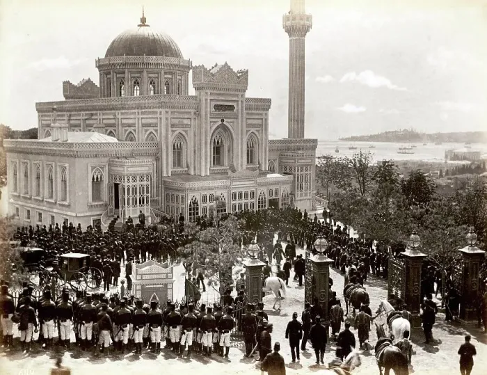 Framed Print : The Sultan Goes to Prayer, Istanbul, Constantinople, 1870, Turkey, Historical, digitally restored reproduction from a 19th century original Framed Print : The Sultan Goes to Prayer, Istanbul, Constantinople, 1870, Turkey, Historical, digitally restored reproduction from a 19th century original