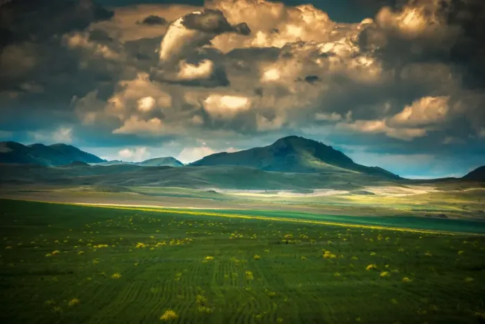 Framed Print : A Summer Landscape in far east Framed Print : A Summer Landscape in far east