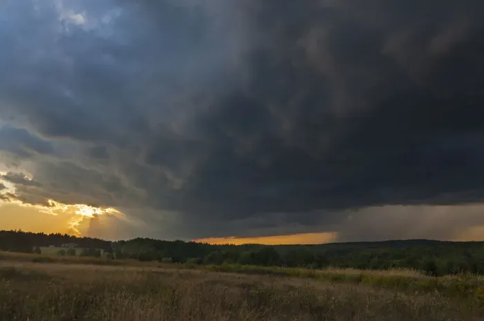Framed Print : Summer storm over Northern Forest, Mars Hill, Aroostook County, Maine, USA