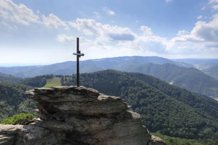 Framed Print : Summit cross, Hoher Stein Mountain, Muehlberg, Dunkelsteinerwald, Wachau, Mostviertel, Lower Austria, Austria, Europe Framed Print : Summit cross, Hoher Stein Mountain, Muehlberg, Dunkelsteinerwald, Wachau, Mostviertel, Lower Austria, Austria, Europe