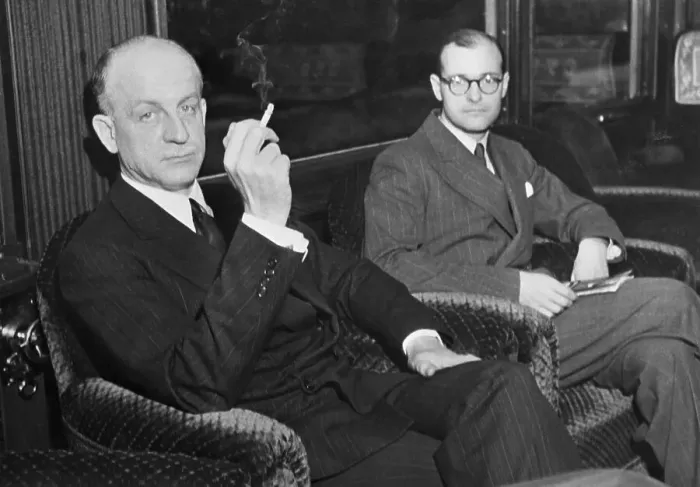 Framed Print : Sumner Welles Smoking with George Kennan
