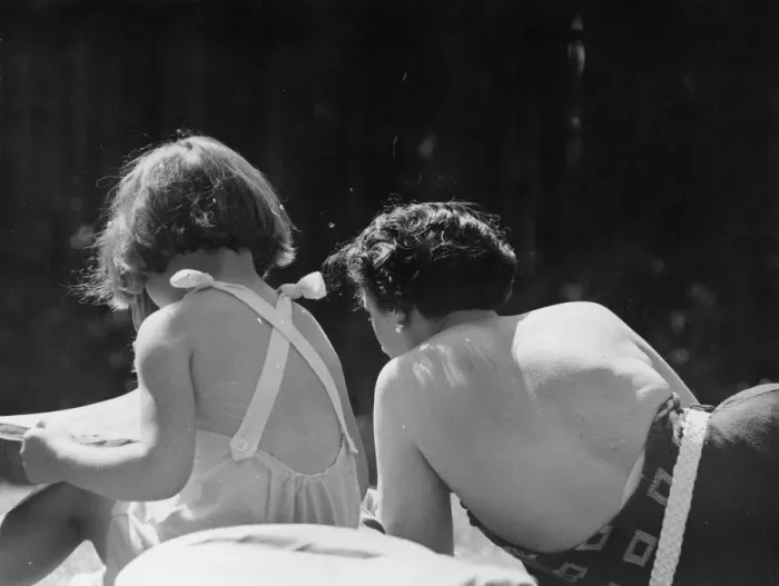 Framed Print : Sun Bathers