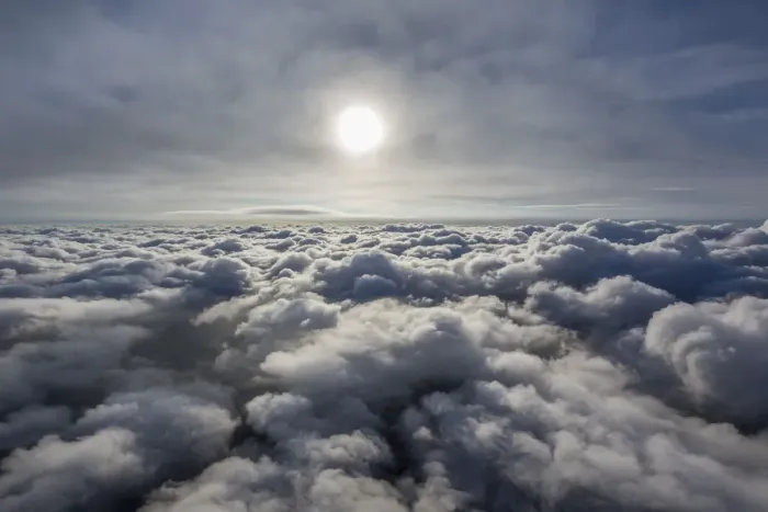 Framed Print : Sun above the clouds, North Rhine-Westphalia, Germany Framed Print : Sun above the clouds, North Rhine-Westphalia, Germany