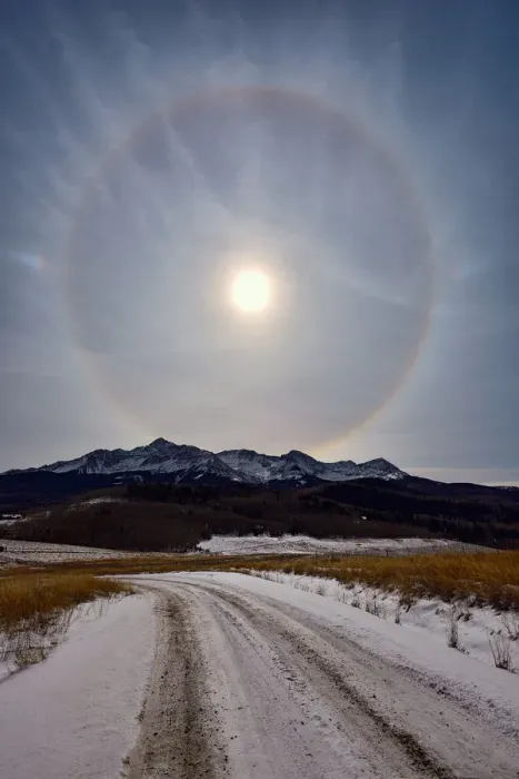Framed Print : Sun Halo over Wilson Peak Framed Print : Sun Halo over Wilson Peak